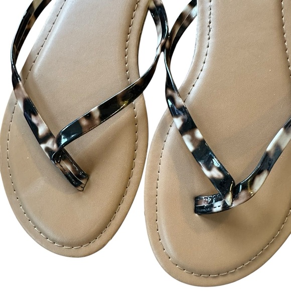 NWOT J Crew Factory Easy Summer Sandals Tortoise Shell Flip Flops 8 - Picture 8 of 8